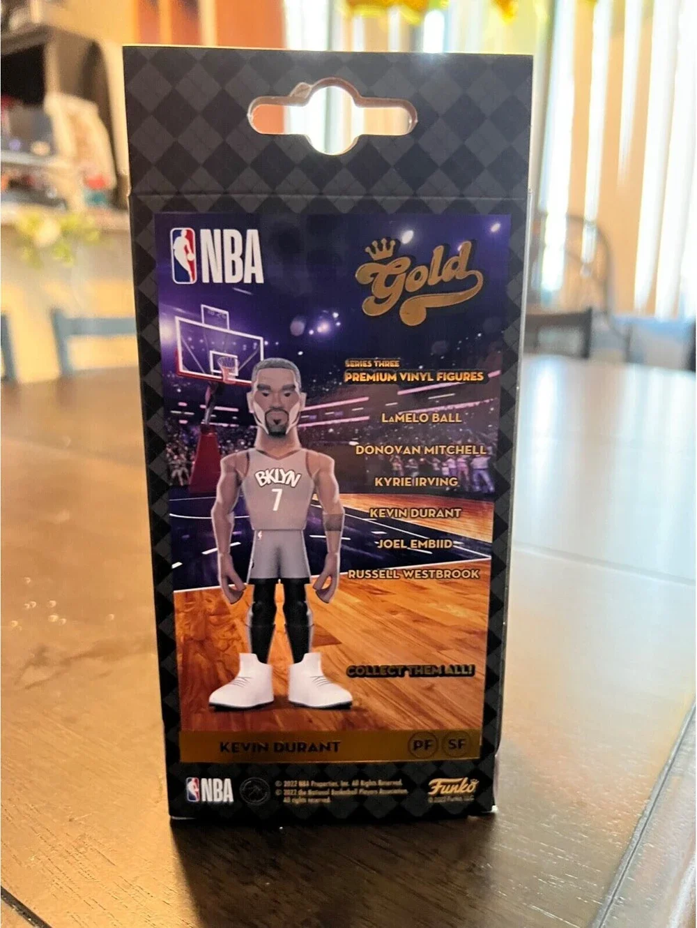 Chase Kevin Durant Funko Gold Brooklyn Nets #7 Nba Basketball Nyc Grey Jersey
